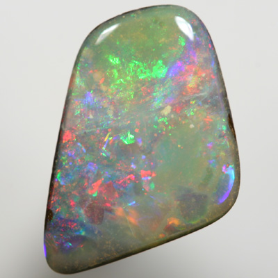 SOLID BOULDER OPAL Magenta and purple contrasts with green SEE VIDEO